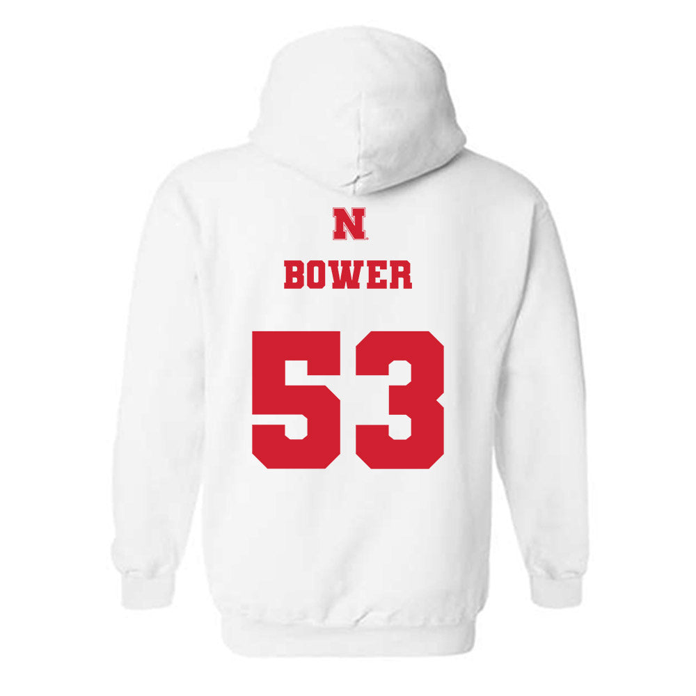 Nebraska - NCAA Football : Jacob Bower - Hooded Sweatshirt Classic Shersey