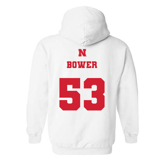 Nebraska - NCAA Football : Jacob Bower - Hooded Sweatshirt Classic Shersey