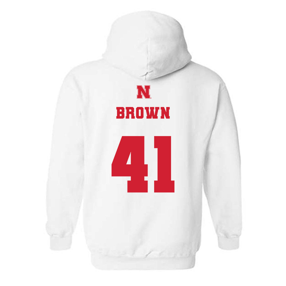 Nebraska - NCAA Football : Elliott Brown - Hooded Sweatshirt