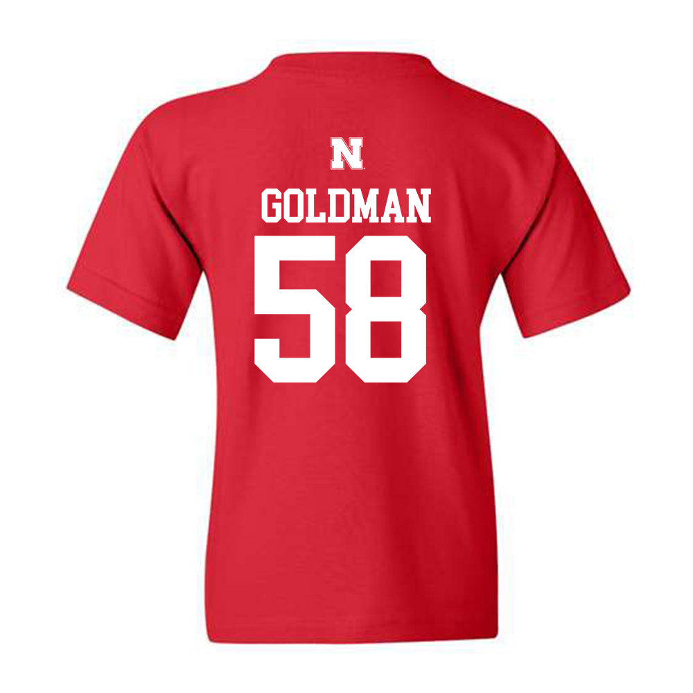 Nebraska - NCAA Football : Mason Goldman - Generic Red Shersey Youth T-Shirt