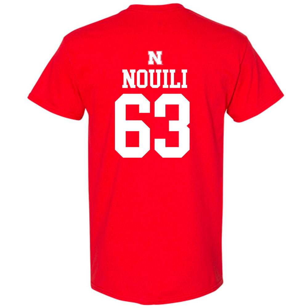 Nebraska - NCAA Football : Nouredin Nouili - Generic Red Shersey Short Sleeve T-Shirt
