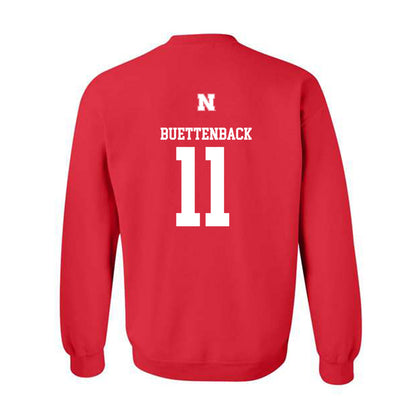 Nebraska - NCAA Baseball : Max Buettenback - Crewneck Sweatshirt Classic Shersey