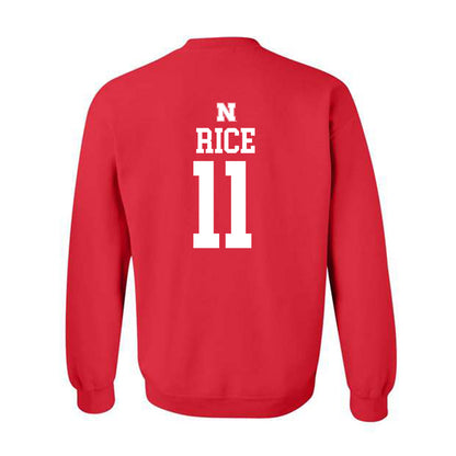 Nebraska - NCAA Men's Basketball : Eli Rice - Crewneck Sweatshirt Classic Shersey