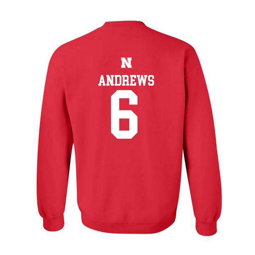 Nebraska - NCAA Softball : Billie Andrews - Crewneck Sweatshirt Classic Shersey