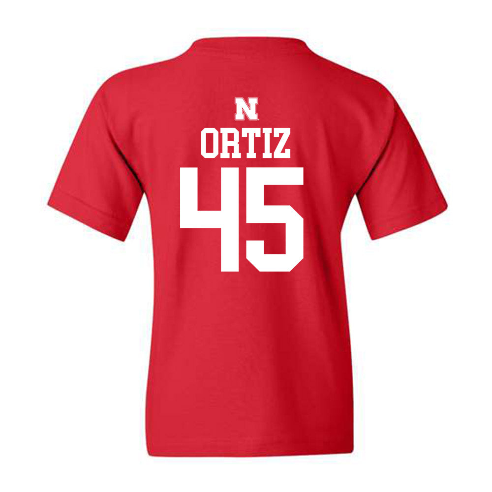 Nebraska - NCAA Football : Marco Ortiz - Generic Red Shersey Youth T-Shirt