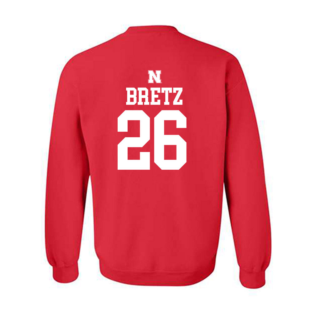 Nebraska - NCAA Football : Koby Bretz - Generic Red Shersey Sweatshirt