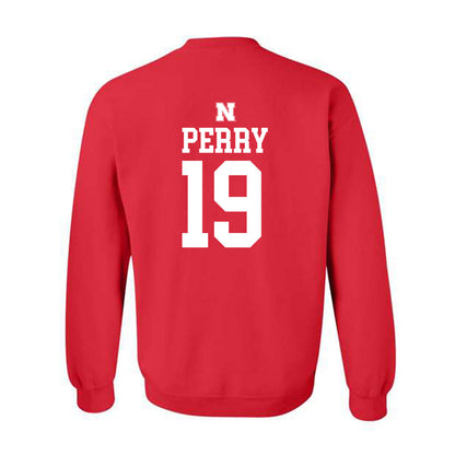 Nebraska - NCAA Baseball : Kyle Perry - Crewneck Sweatshirt Classic Shersey