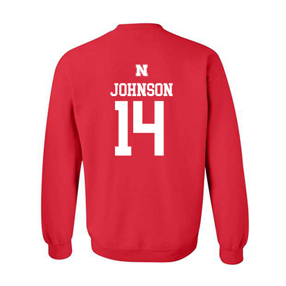 Nebraska - NCAA Football : Rahmir Johnson - Generic Red Shersey Sweatshirt