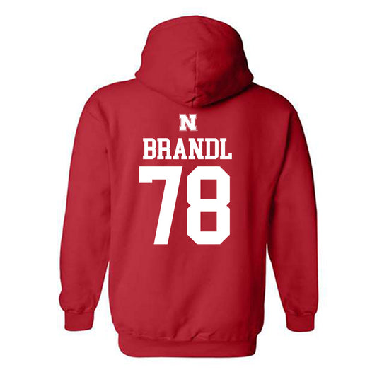 Nebraska - NCAA Football : Jacob Brandl - Hooded Sweatshirt Classic Shersey