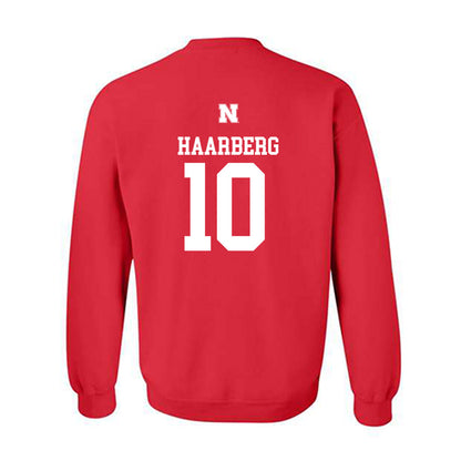 Nebraska - NCAA Football : Heinrich Haarberg - Generic Red Shersey Sweatshirt