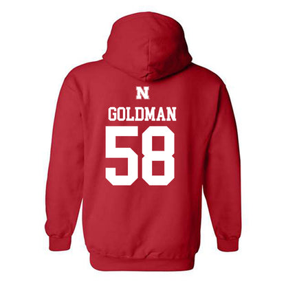 Nebraska - NCAA Football : Mason Goldman - Generic Red Shersey Hooded Sweatshirt