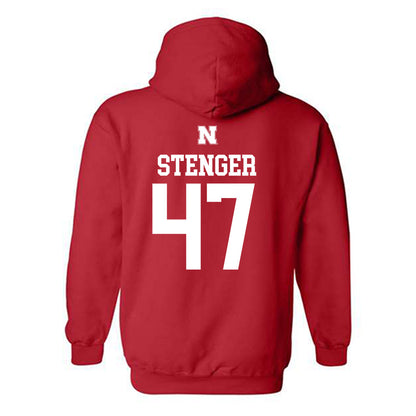 Nebraska - NCAA Football : Gage Stenger - Generic Red Shersey Hooded Sweatshirt