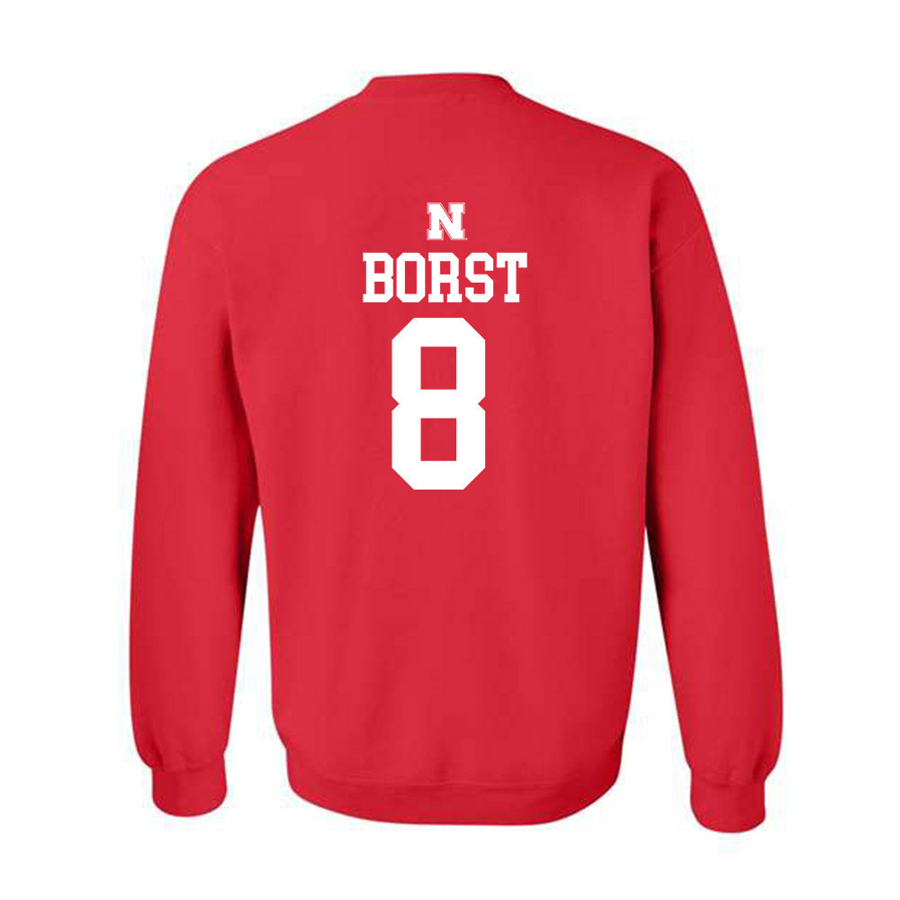 Nebraska - NCAA Baseball : Evan Borst - Crewneck Sweatshirt Classic Shersey