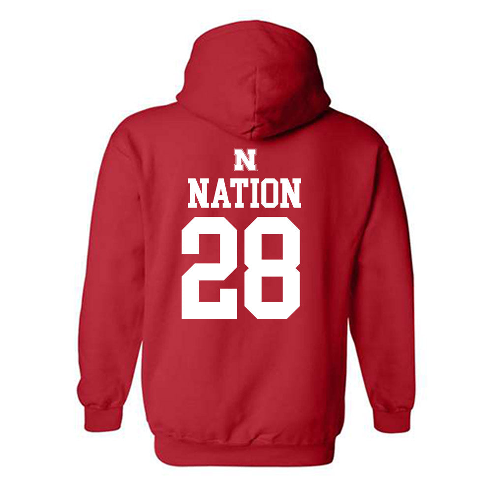Nebraska - NCAA Football : Ethan Nation - Hooded Sweatshirt