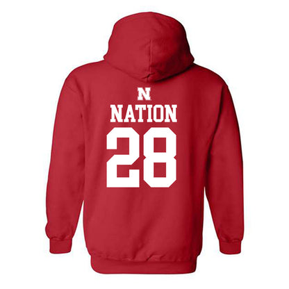 Nebraska - NCAA Football : Ethan Nation - Hooded Sweatshirt