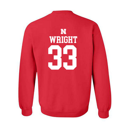 Nebraska - NCAA Football : Javin Wright - Generic Red Shersey Sweatshirt