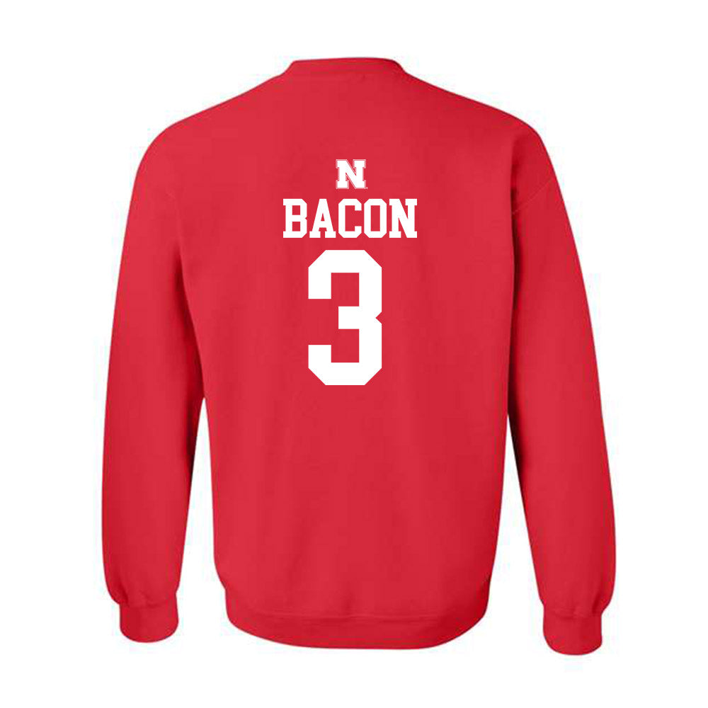 Nebraska - NCAA Softball : Bella Bacon - Crewneck Sweatshirt Classic Shersey