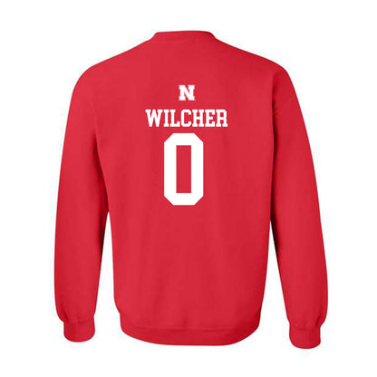 Nebraska - NCAA Men's Basketball : CJ Wilcher - Crewneck Sweatshirt Classic Shersey