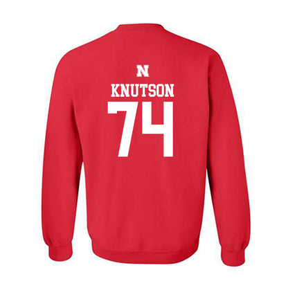 Nebraska - NCAA Football : Brock Knutson - Generic Red Shersey Sweatshirt