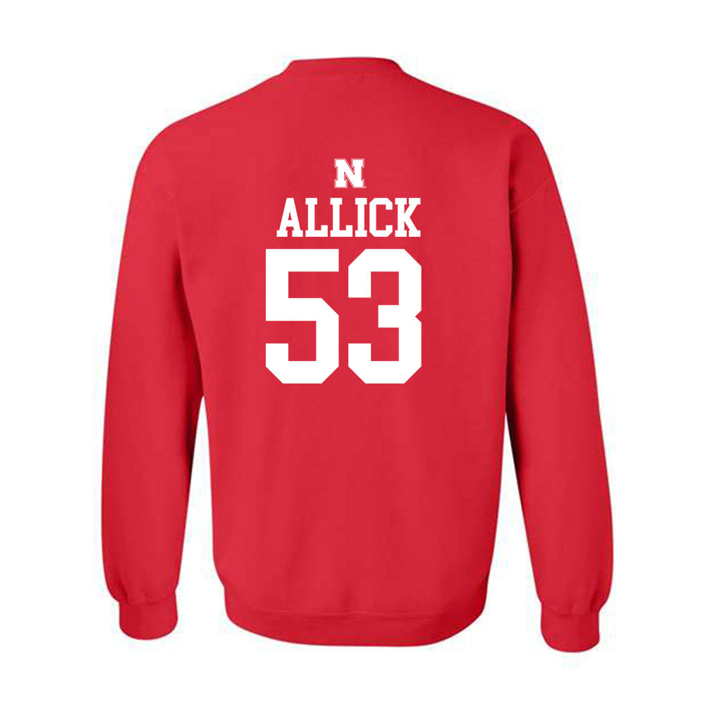 Nebraska - NCAA Men's Basketball : Josiah Allick - Crewneck Sweatshirt Classic Shersey