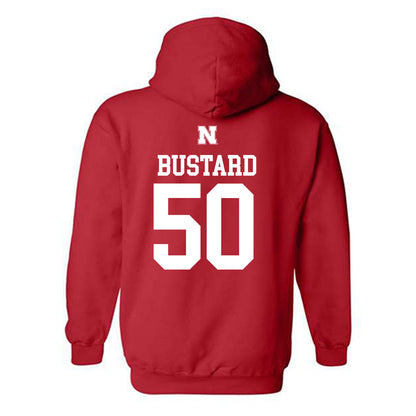 Nebraska - NCAA Football : Noah Bustard - Generic Red Shersey Hooded Sweatshirt