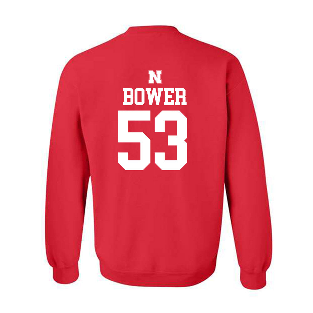 Nebraska - NCAA Football : Jacob Bower - Crewneck Sweatshirt Classic Shersey