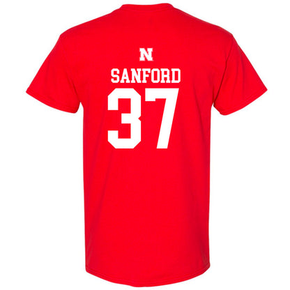 Nebraska - NCAA Football : Phalen Sanford - Generic Red Shersey Short Sleeve T-Shirt