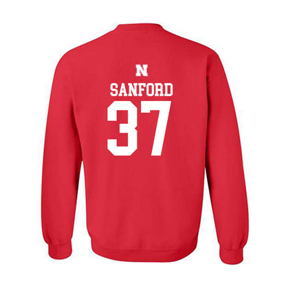 Nebraska - NCAA Football : Phalen Sanford - Generic Red Shersey Sweatshirt