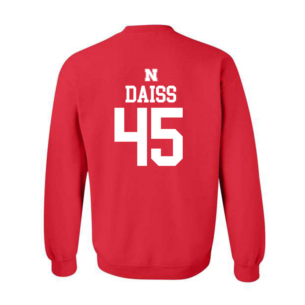 Nebraska - NCAA Baseball : Casey Daiss - Crewneck Sweatshirt Classic Shersey