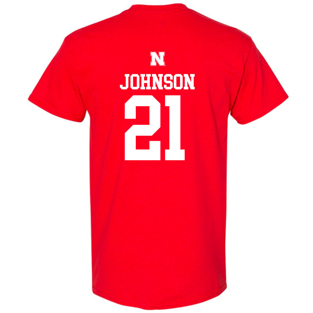 Nebraska - NCAA Football : Emmett Johnson - Generic Red Shersey Short Sleeve T-Shirt