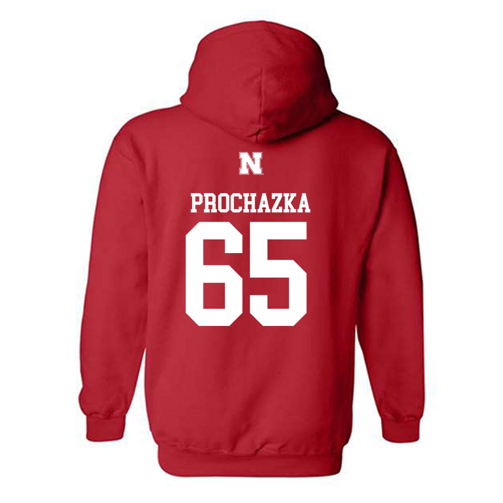 Nebraska - NCAA Football : Teddy Prochazka - Generic Red Shersey Hooded Sweatshirt