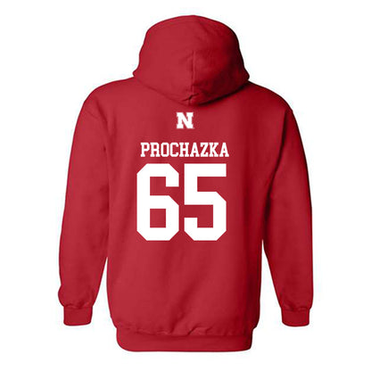 Nebraska - NCAA Football : Teddy Prochazka - Generic Red Shersey Hooded Sweatshirt