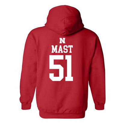 Nebraska - NCAA Men's Basketball : Rienk Mast - Hooded Sweatshirt Classic Shersey