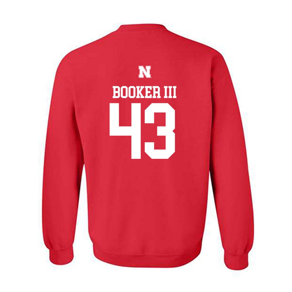 Nebraska - NCAA Football : Michael Booker III - Generic Red Shersey Sweatshirt