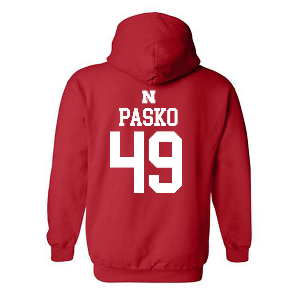 Nebraska - NCAA Football : Daniel Pasko - Generic Red Shersey Hooded Sweatshirt