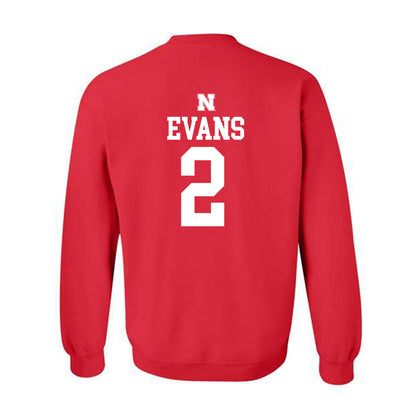 Nebraska - NCAA Baseball : Matt Evans - Crewneck Sweatshirt Classic Shersey