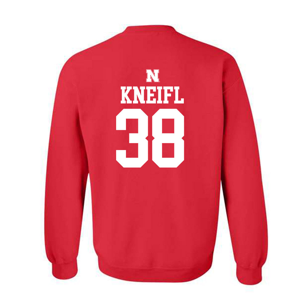 Nebraska - NCAA Baseball : Brooks Kneifl - Crewneck Sweatshirt Classic Shersey