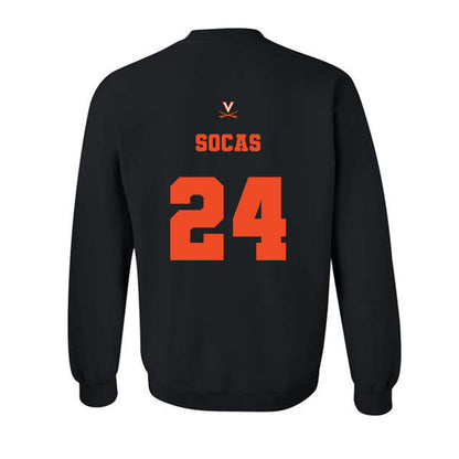 Virginia - NCAA Men's Soccer : Garrett Socas - Crewneck Sweatshirt Classic Shersey