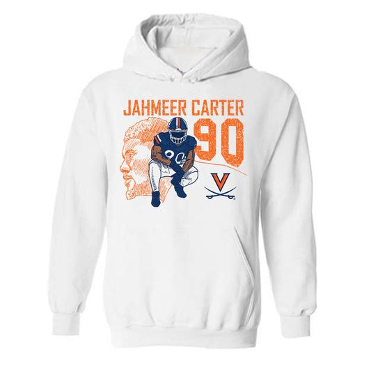 Virginia - NCAA Football : Jahmeer Carter Illustration Hooded Sweatshirt