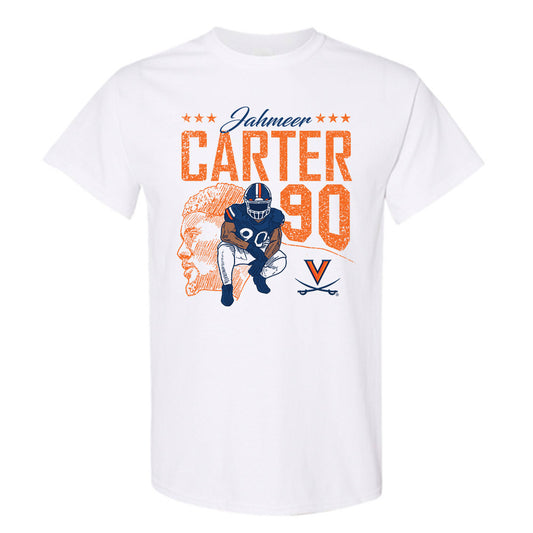 Virginia - NCAA Football : Jahmeer Carter Illustration Short Sleeve T-Shirt