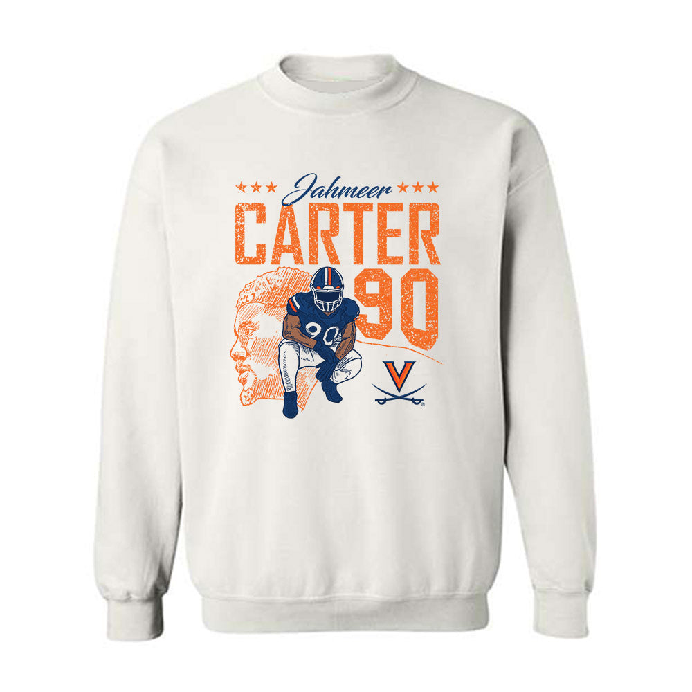 Virginia - NCAA Football : Jahmeer Carter Illustration Sweatshirt