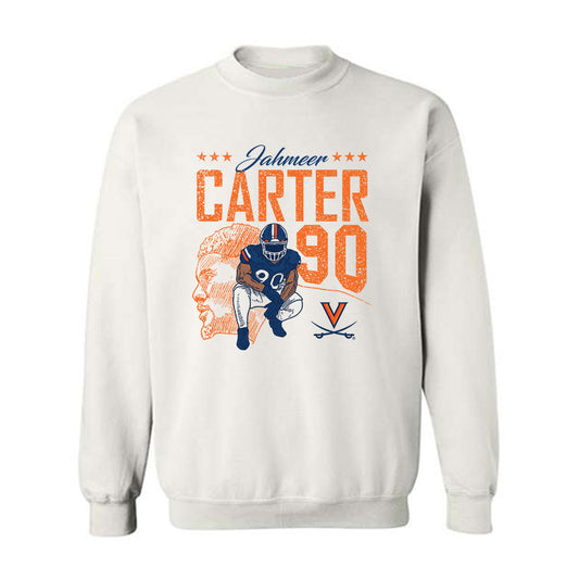 Virginia - NCAA Football : Jahmeer Carter Illustration Sweatshirt