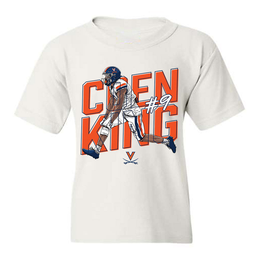 Virginia - NCAA Football : Coen King Illustration Youth T-Shirt