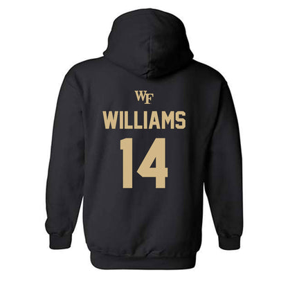 Wake Forest - NCAA Baseball : Javar Williams - Hooded Sweatshirt Sports Shersey