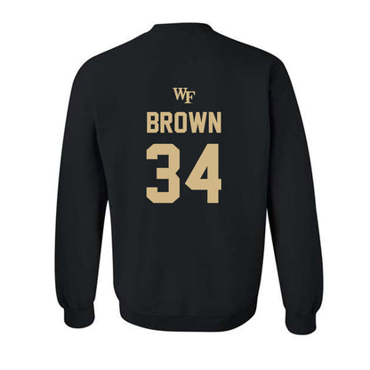 Wake Forest - NCAA Baseball : Branden Brown - Crewneck Sweatshirt Sports Shersey