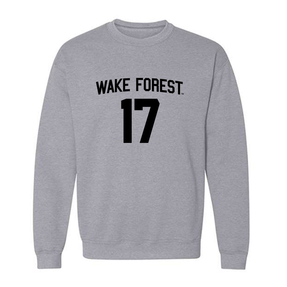 Wake Forest - NCAA Baseball : Zach Johnston - Crewneck Sweatshirt Classic Shersey