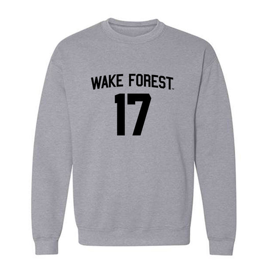 Wake Forest - NCAA Baseball : Zach Johnston - Crewneck Sweatshirt Classic Shersey