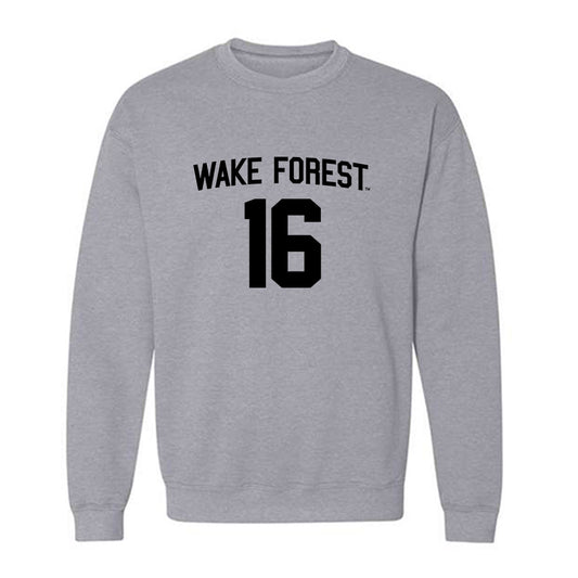 Wake Forest - NCAA Baseball : Mitchell Salvino - Crewneck Sweatshirt Classic Shersey