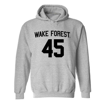 Wake Forest - NCAA Baseball : Dylan Zucker - Hooded Sweatshirt Classic Shersey