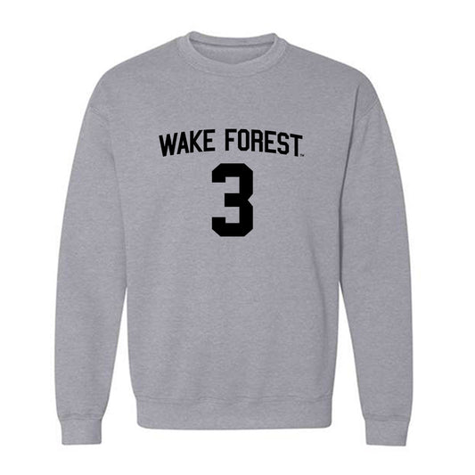 Wake Forest - NCAA Baseball : Adam Tellier - Crewneck Sweatshirt Classic Shersey